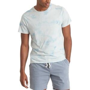 Marine Layer Light Blue Tie-Dye Short Sleeve Tee